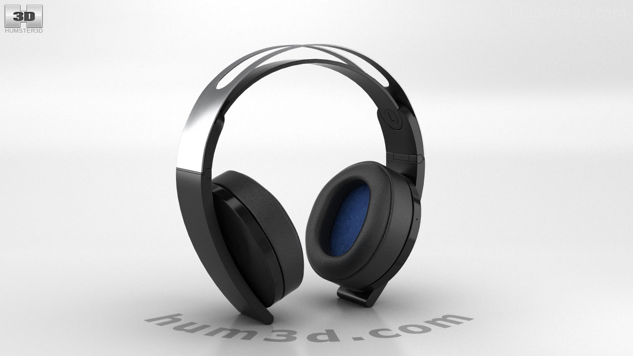 360 view of Sony PlayStation 4 Platinum Wireless Headset 3D model - Hum3D  store