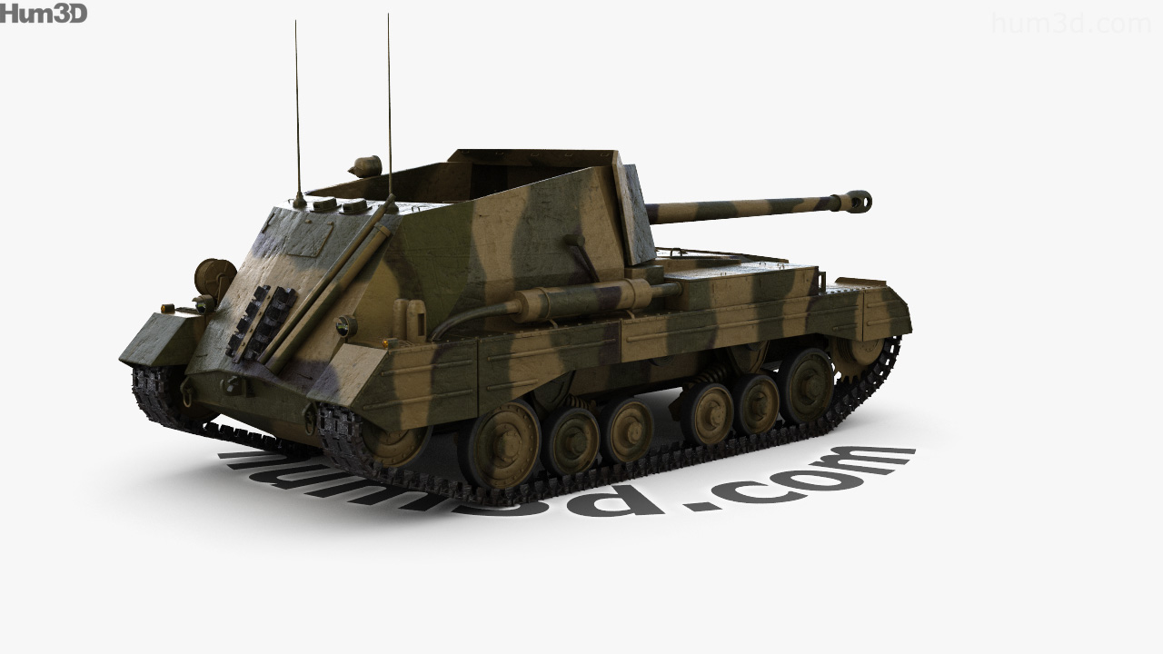 360 View Of Archer Tank Destroyer 3d Model Hum3d Store