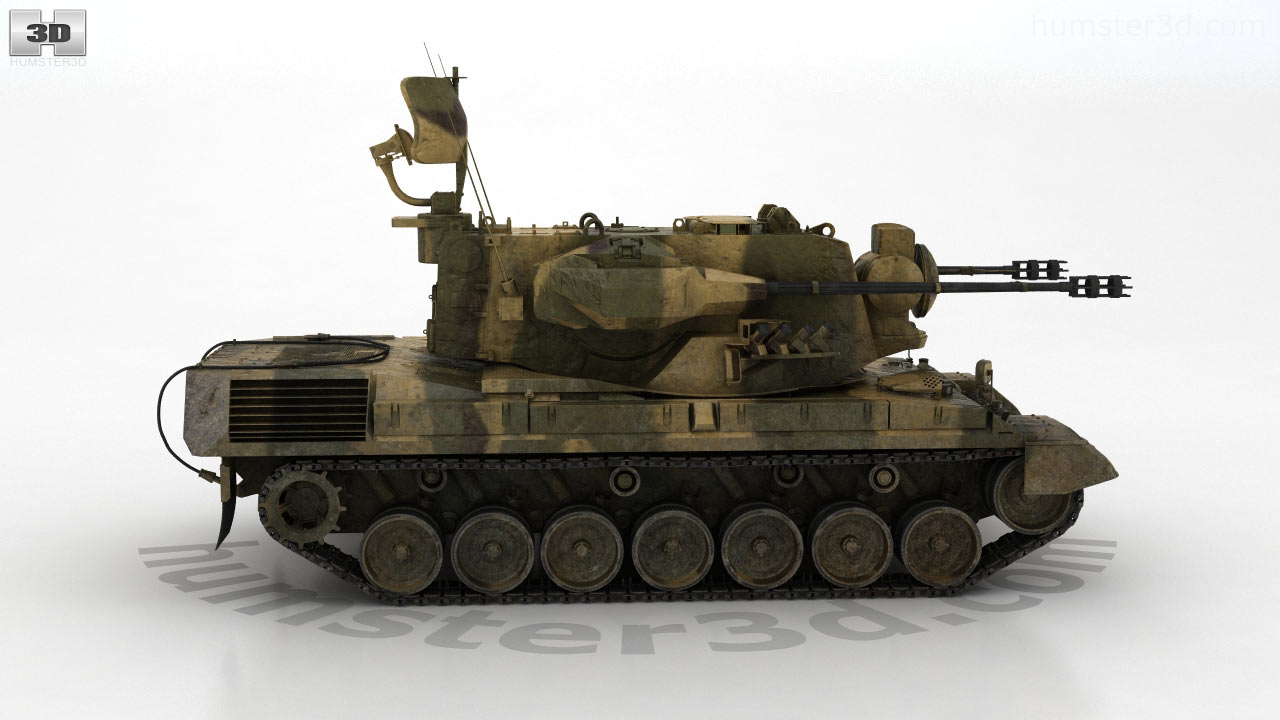 360 view of Flakpanzer Gepard 1A2 3D model - Hum3D store