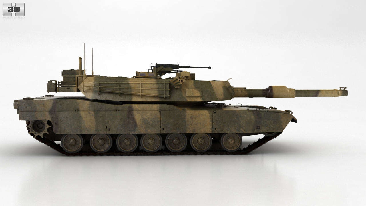 360 view of M1A1 Abrams 3D model - Hum3D store