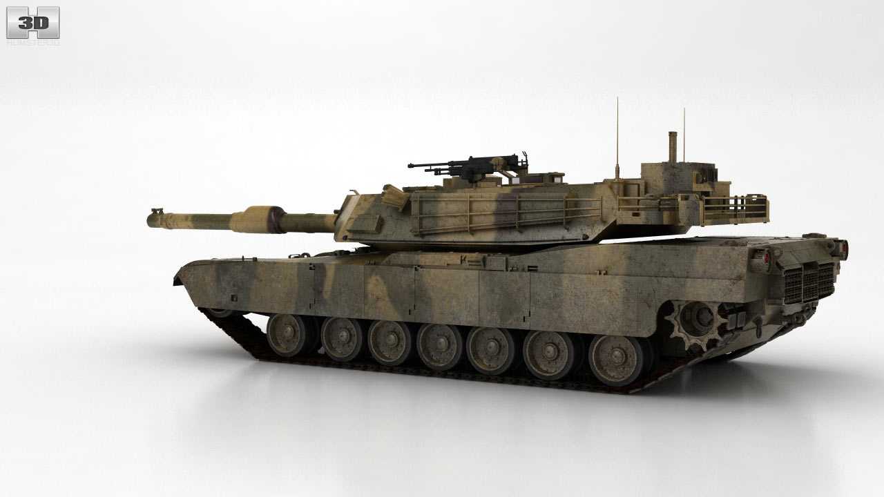 360 view of M1A1 Abrams 3D model - Hum3D store