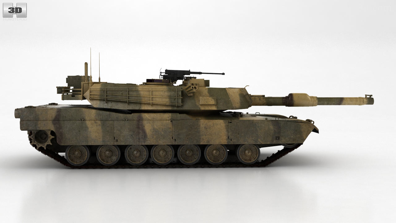 360 view of M1A2 Abrams 3D model - Hum3D store