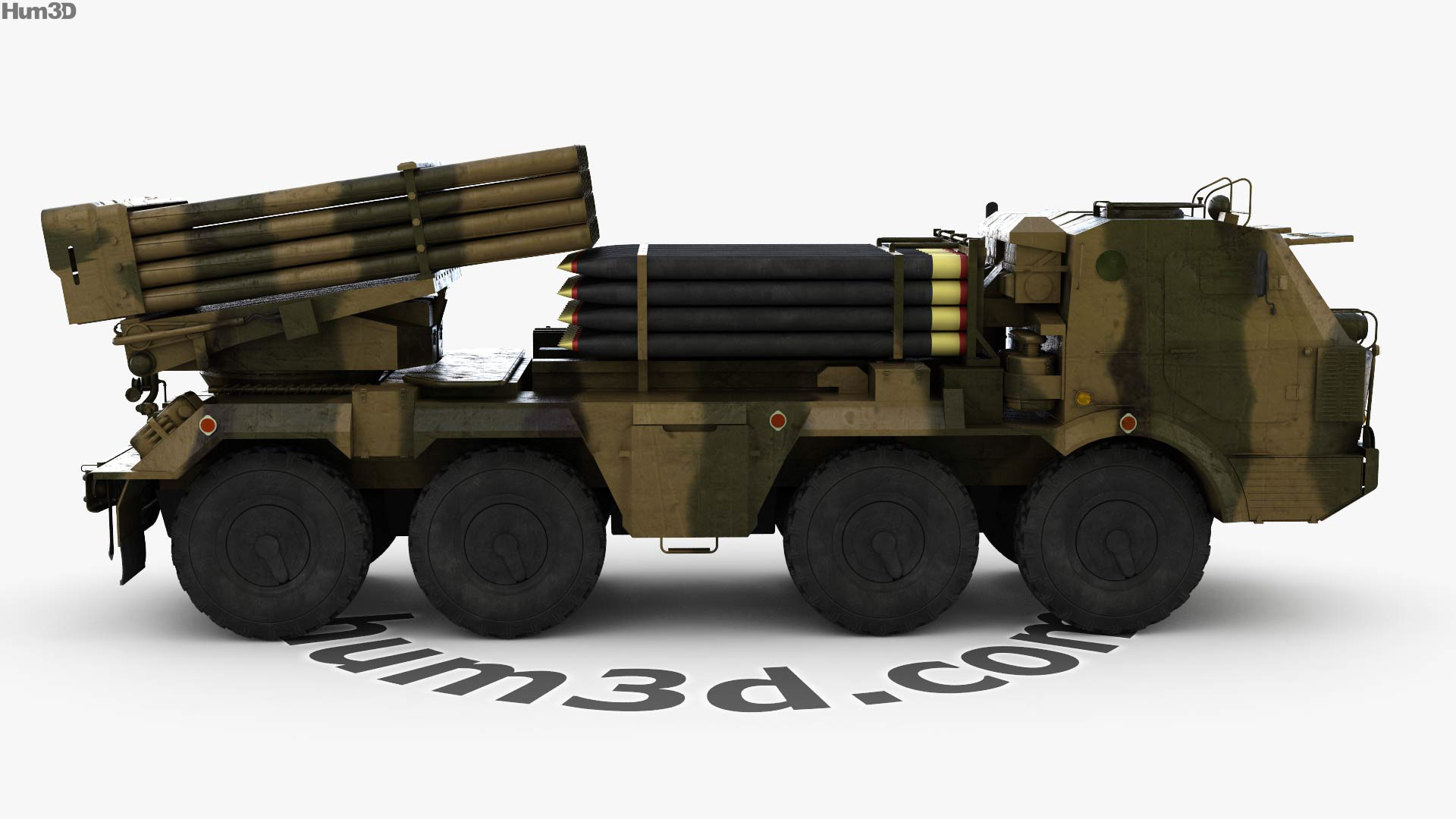 360 view of RM70 multiple rocket launcher 3D model Hum3D store