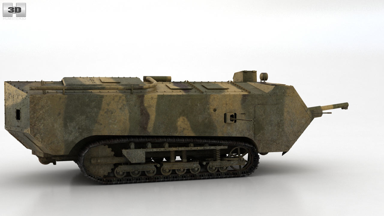 360 view of Saint-Chamond Tank 3D model - Hum3D store