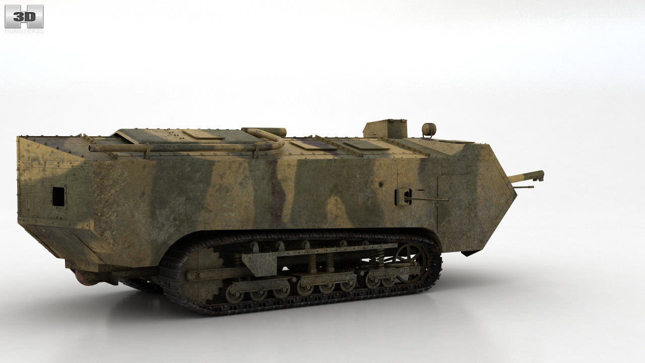 360 view of Saint-Chamond Tank 3D model - Hum3D store