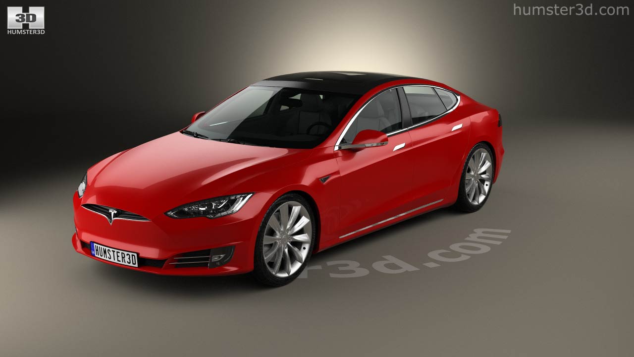 360 view of Tesla Model S 2015 3D model - Hum3D store