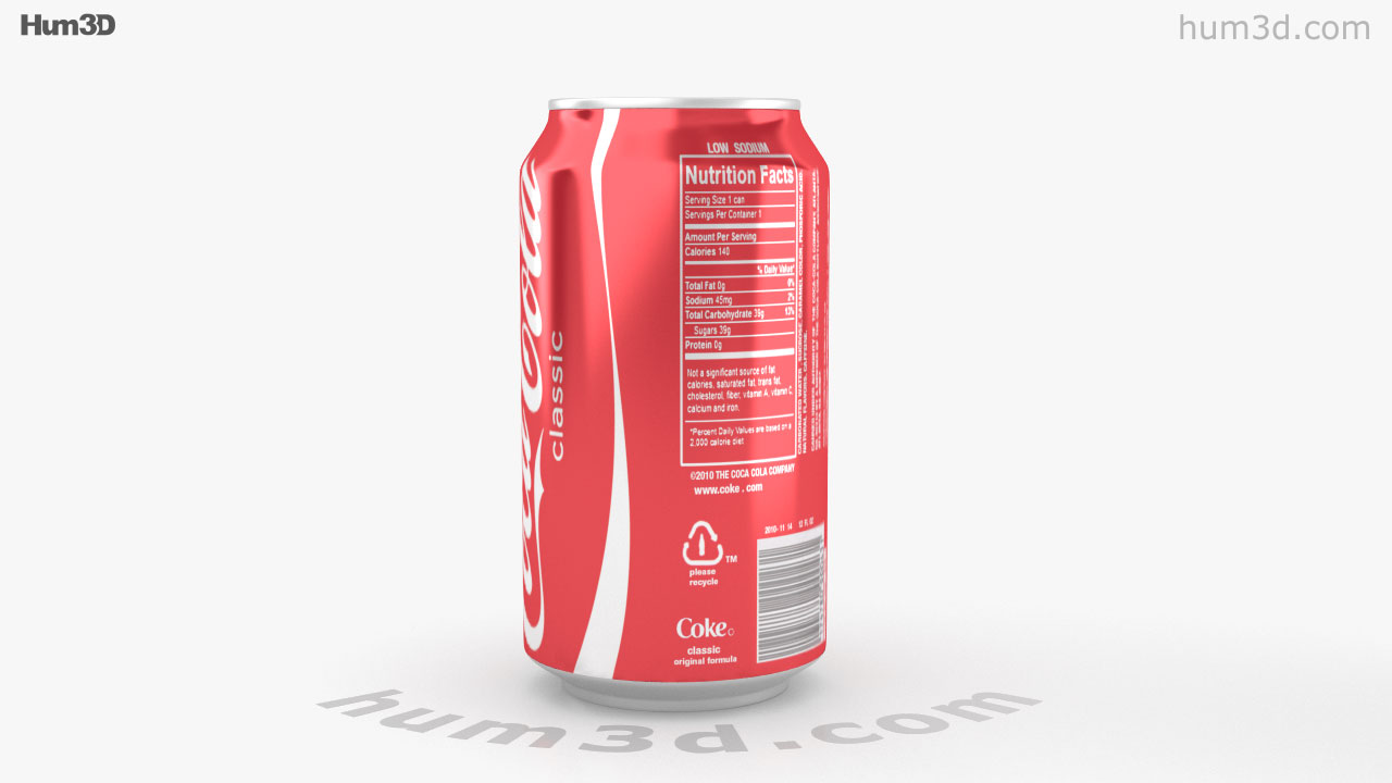 360-Ansicht auf Coca-Cola Dose 12 FL 3D-Modell - Hum3D Shop