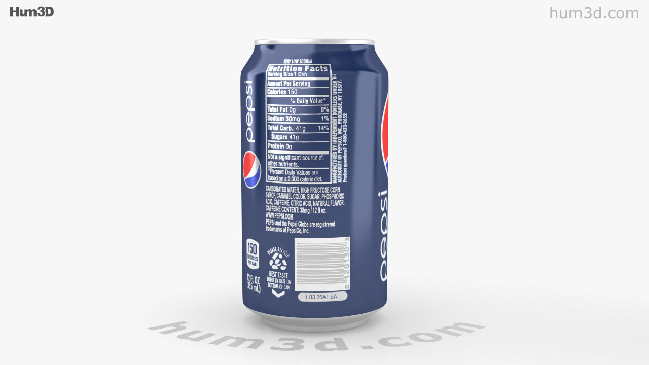 360 view of Pepsi Can 12 FL 3D model - Hum3D store