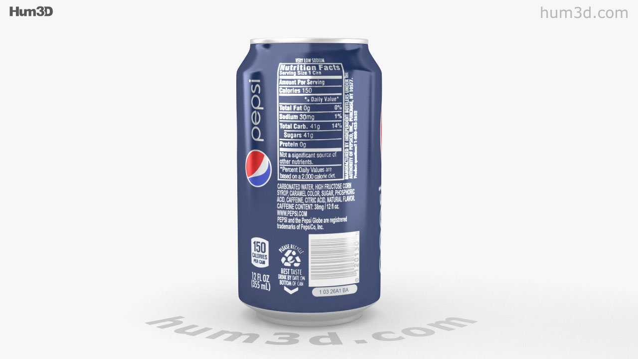 360 view of Pepsi Can 12 FL 3D model - Hum3D store