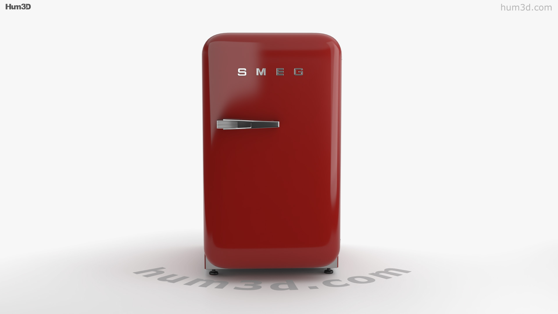 Smeg Small Refrigerator 3Dモデルの360ビュー-Hum3Dストア