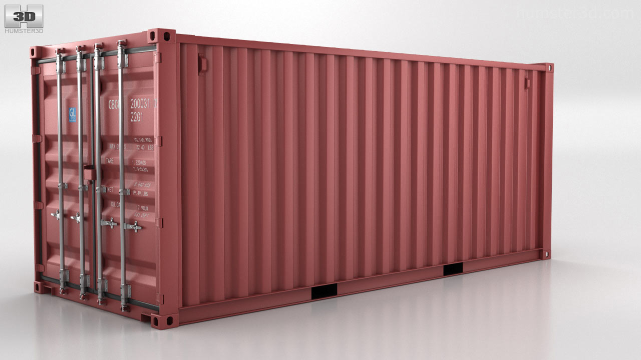 Democratie gegevens weekend 360 view of Shipping Container 20ft 3D model - Hum3D store