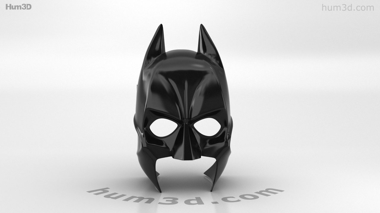 360 view of Batman Mask 3D model - Hum3D store