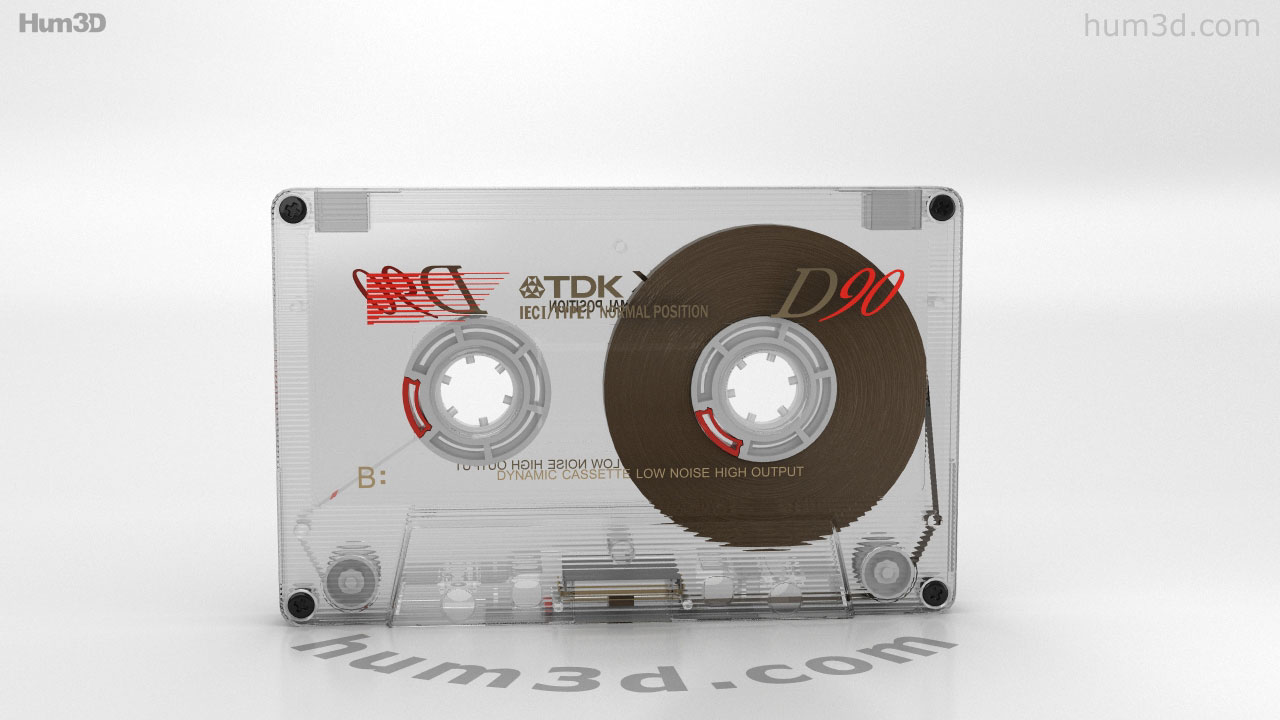 360 view of Transparent Cassette 3D model Hum3D store