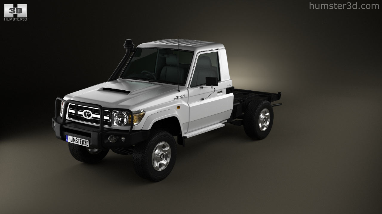 360 view of Toyota Land Cruiser (J70) Cab Chassis GXL 2008 3D model - Hum3D store