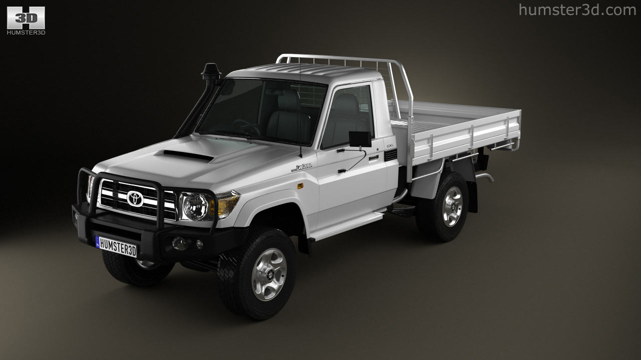 360 view of Toyota Land Cruiser (J70) Pickup GXL 2013 3D model - Hum3D ...