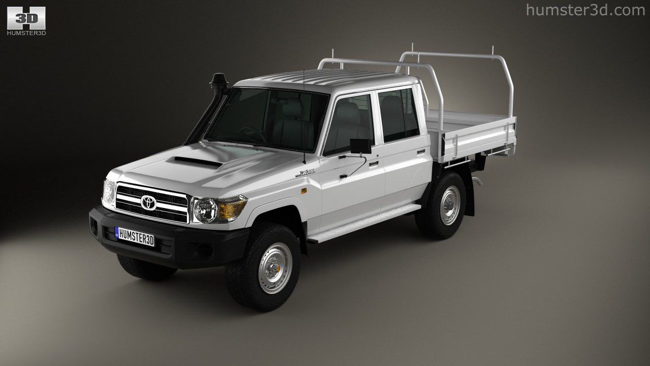 360 view of Toyota Land Cruiser (J70) Double Cab Pickup 2013 3D model ...