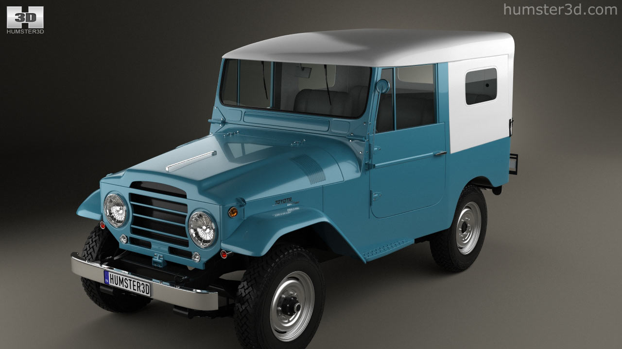 360 view of Toyota Land Cruiser (J20) softtop 1958 3D model - Hum3D store