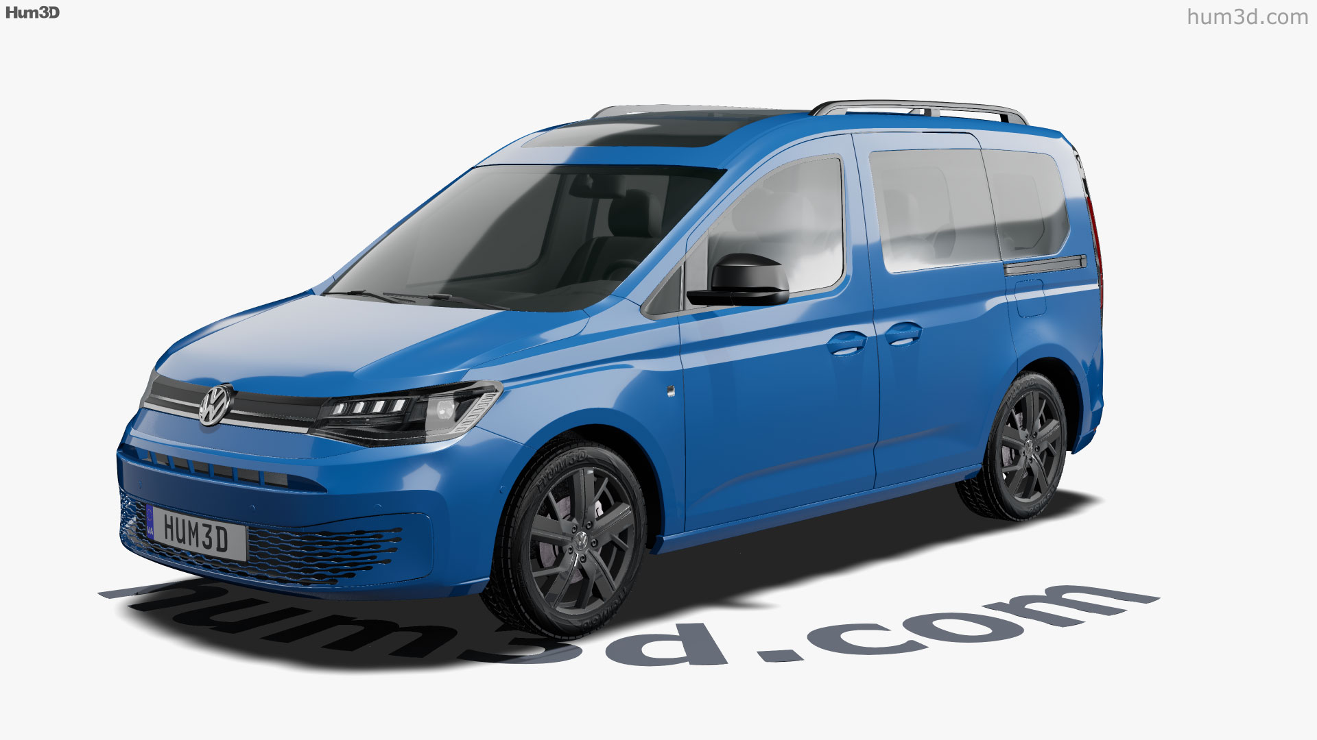 360 view of Volkswagen Caddy Life 2020 3D model Hum3D store