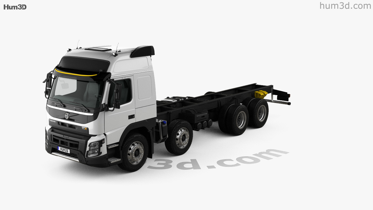 Volvo FMX Globetrotter Cab Грузовое шасси 4-х осный 2018 3D модель ...