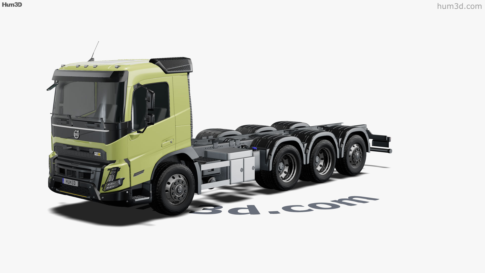 360 view of Volvo FMX Day Cab Chassis Truck 4axle 2022 3D model