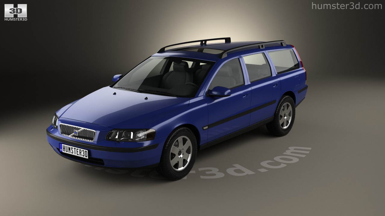 360 view of Volvo V70 2000 3D model Hum3D store