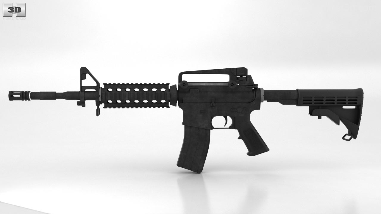 360 view of Colt M4A1 3D model.