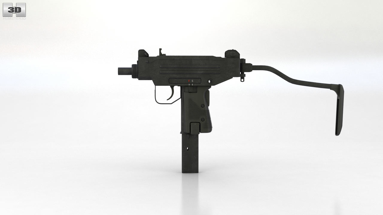 360 View Of Imi Micro Uzi 3d Model Hum3d Store