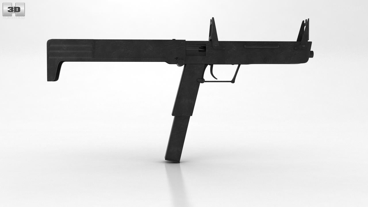 360度查看pp 90m折疊式衝鋒槍3d模型 Hum3d商店