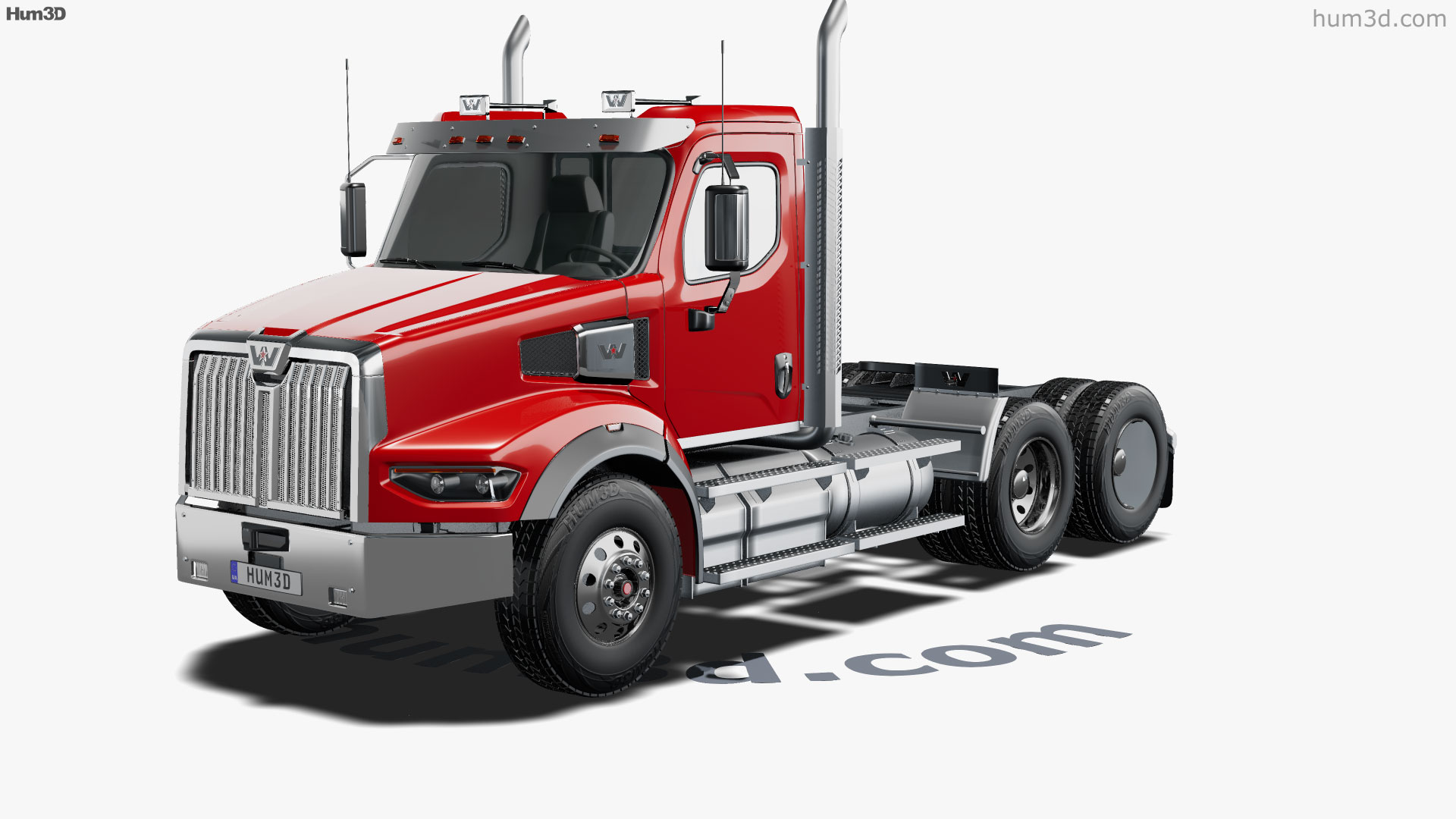 360 view of Western Star 49X SB Day Cab Tractor Truck 2022 3D model