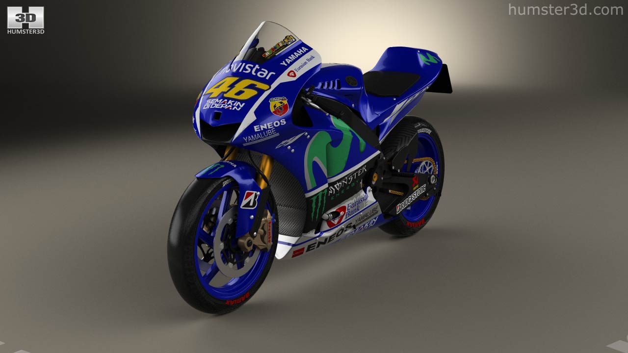 360 View Of Yamaha Yzr M1 Motogp 15 3d Model Hum3d Store